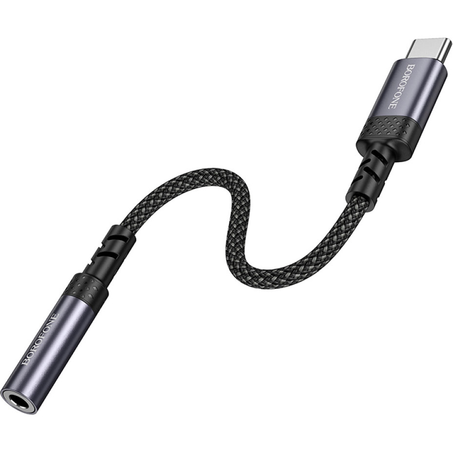 Адаптер BOROFONE BV24 Graceful Digital Audio Converter Cable USB-C to 3.5mm Gray