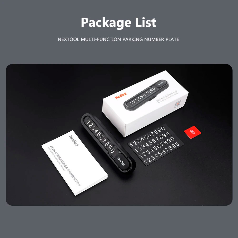 Тимчасова карта парковки NEXTOOL NE20140 Black