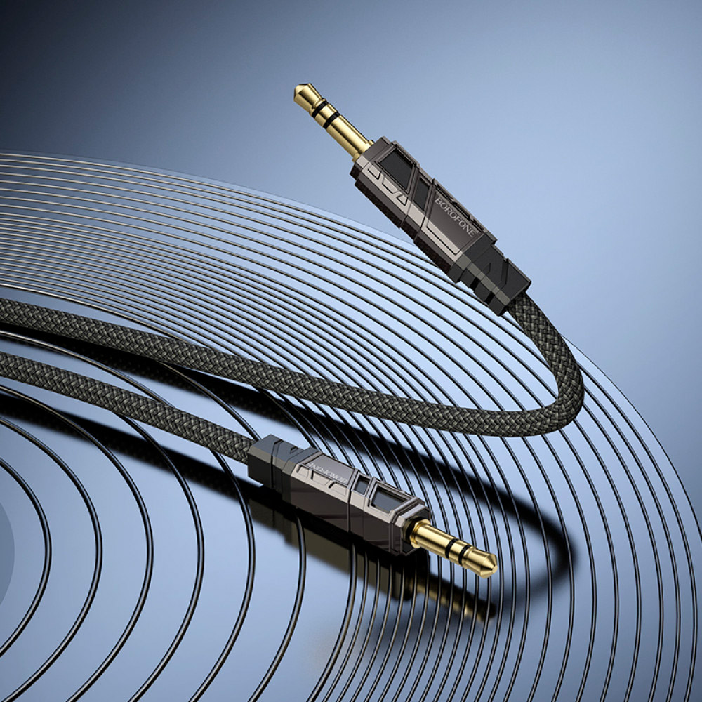 Кабель BOROFONE BL22 Dignity Digital AUX Audio Cable mini-jack 3.5mm 1м Black