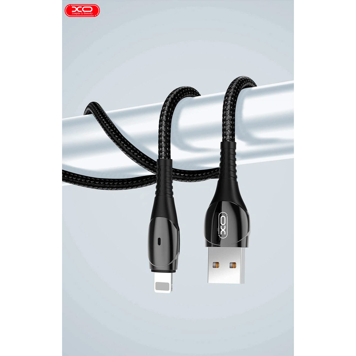 Кабель XO NB145 USB-A to Lightning 1м Black