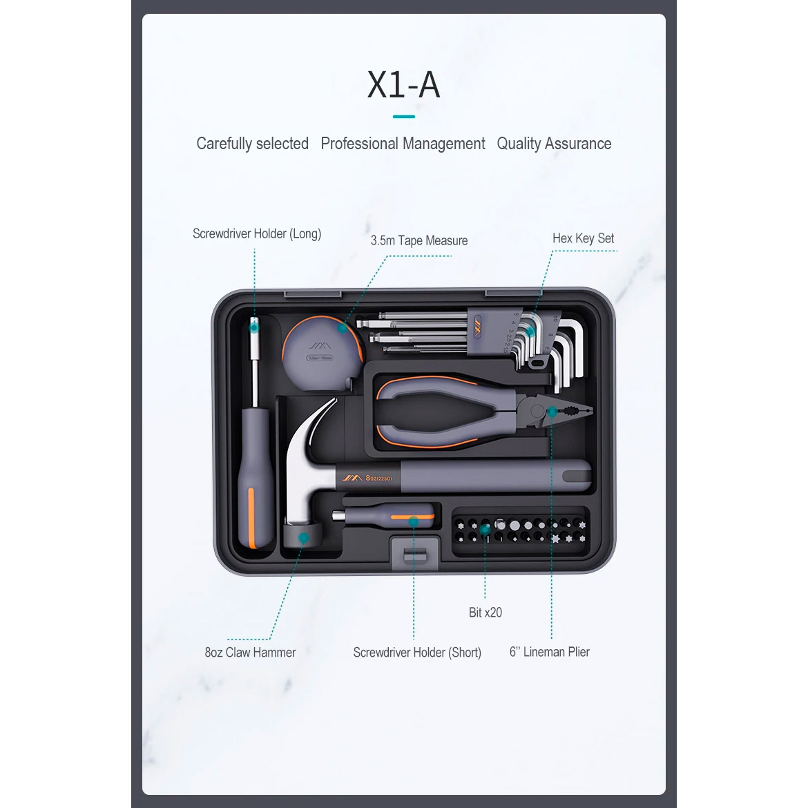 Набор инструментов Xiaomi JIMIHOME X1-A 34пр