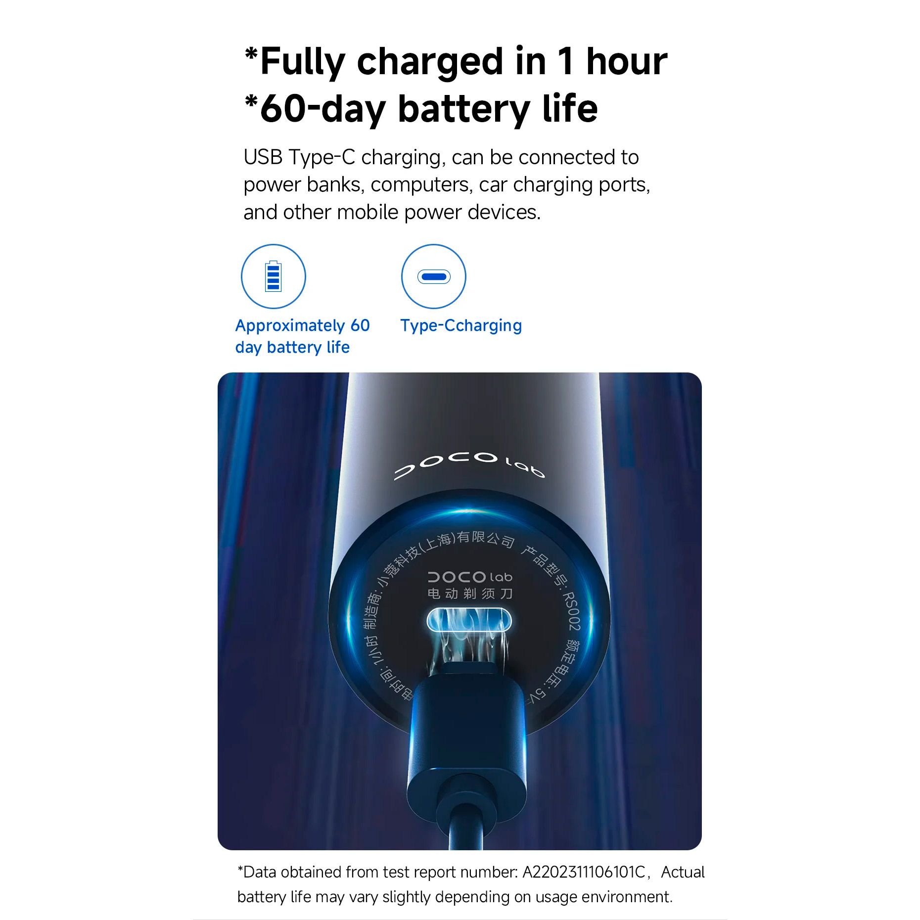 Електробритва XIAOMI DOCO RS002 Shaver Black
