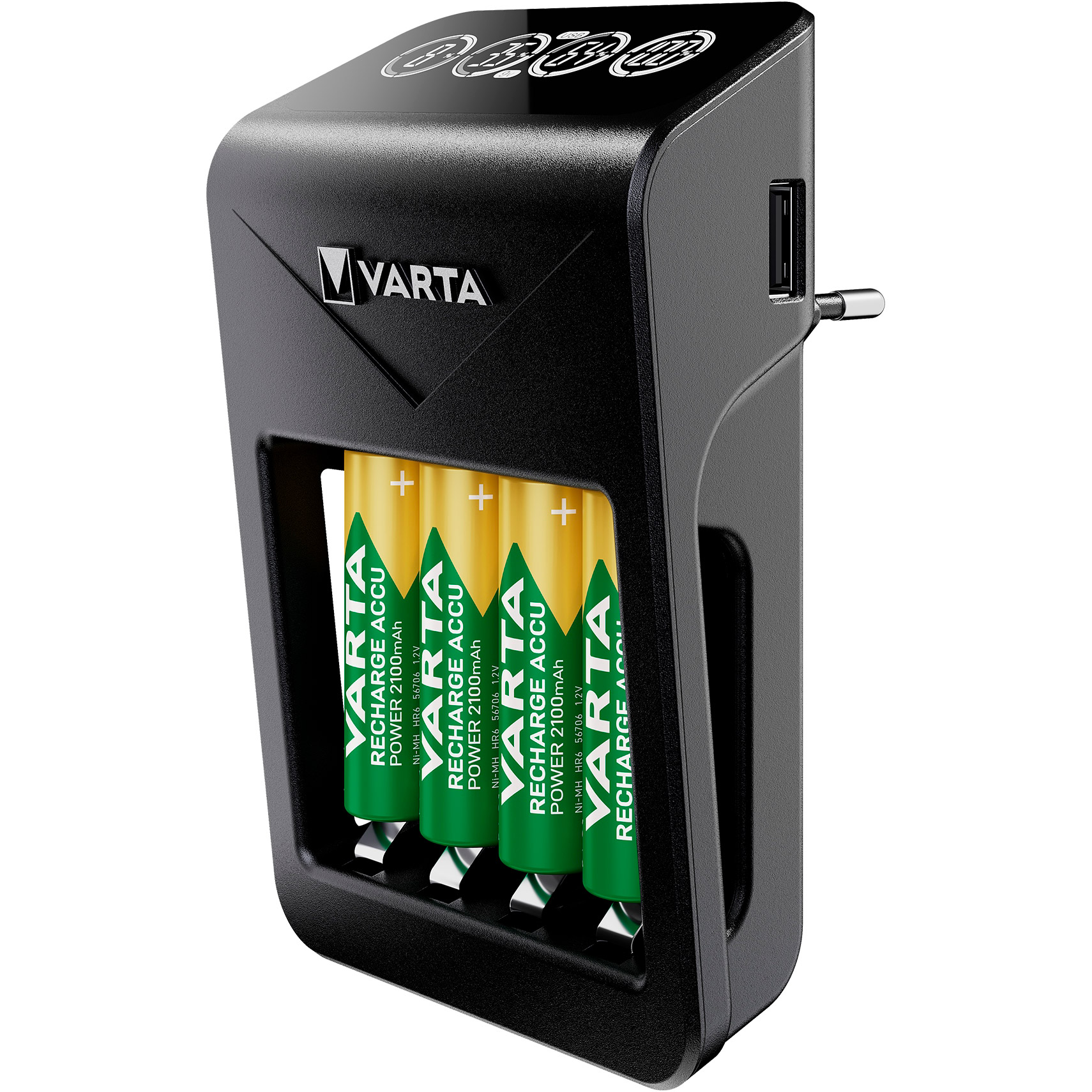 Зарядний пристрій VARTA LCD Plug Charger + 4xAA 2600mAh (57687 101 461)