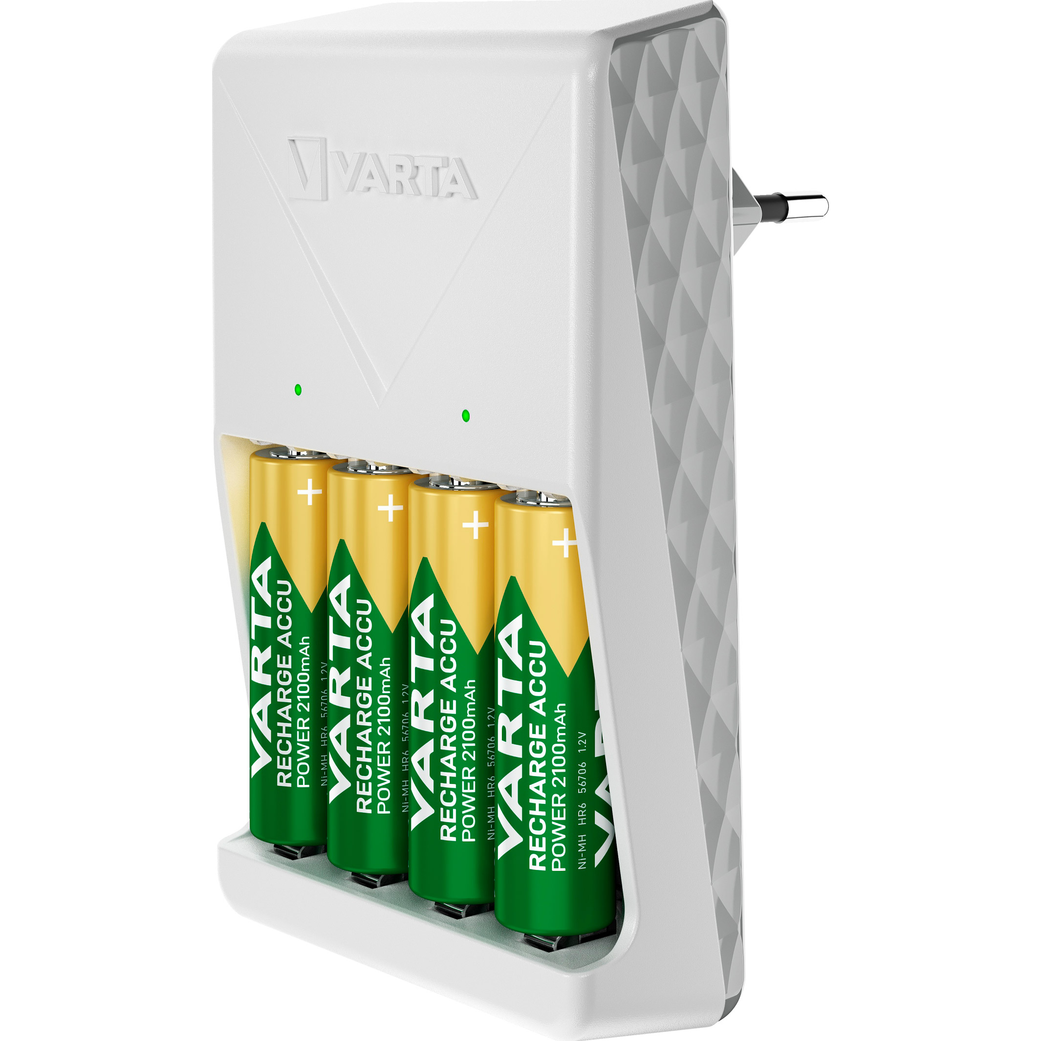 Зарядное устройство VARTA Plug Charger + 4xAA 2100mAh (57657 101 451)