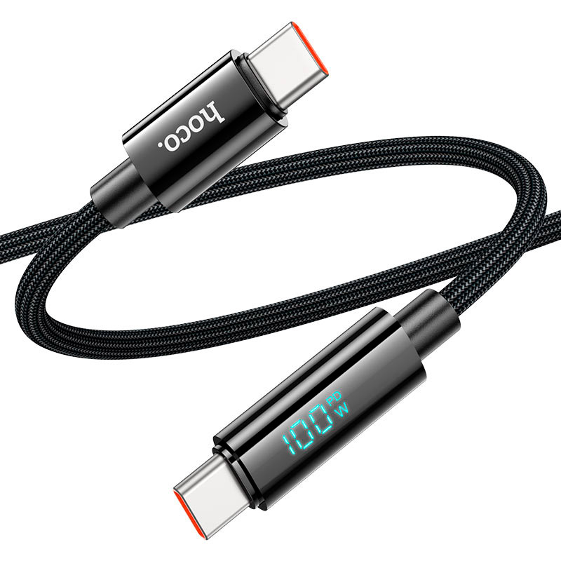 Кабель HOCO U125 Benefit Type-C to Type-C PD 100W 1.2м Black