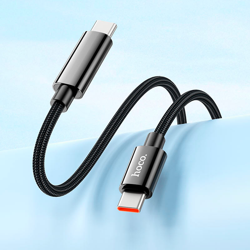 Кабель HOCO U125 Benefit Type-C to Type-C PD 100W 1.2м Black