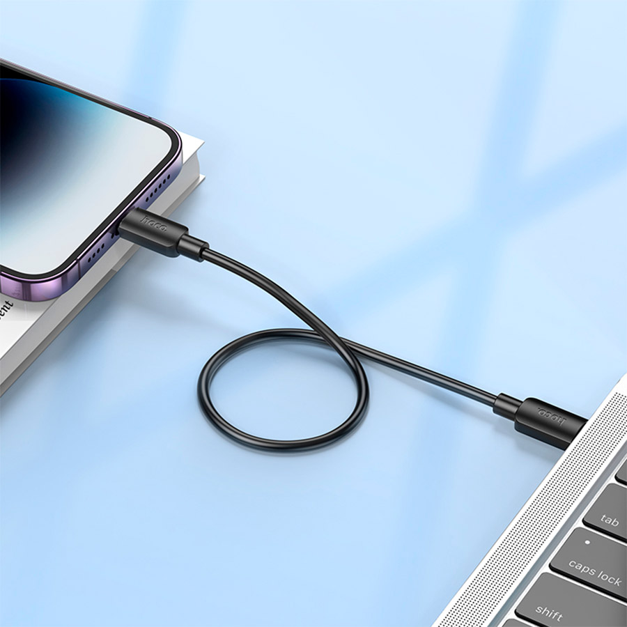 Кабель HOCO X96 Hyper Type-C to Lightning PD 20W 0.25м Black