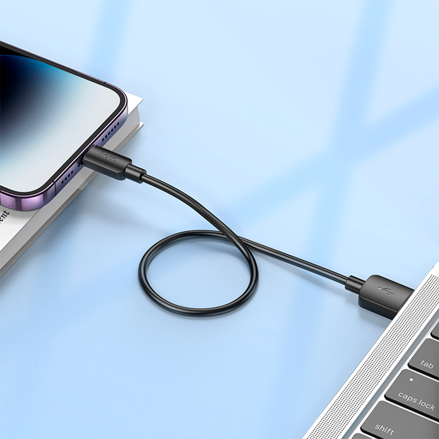Кабель HOCO X96 Hyper USB-A to Lightning 0.25м Black