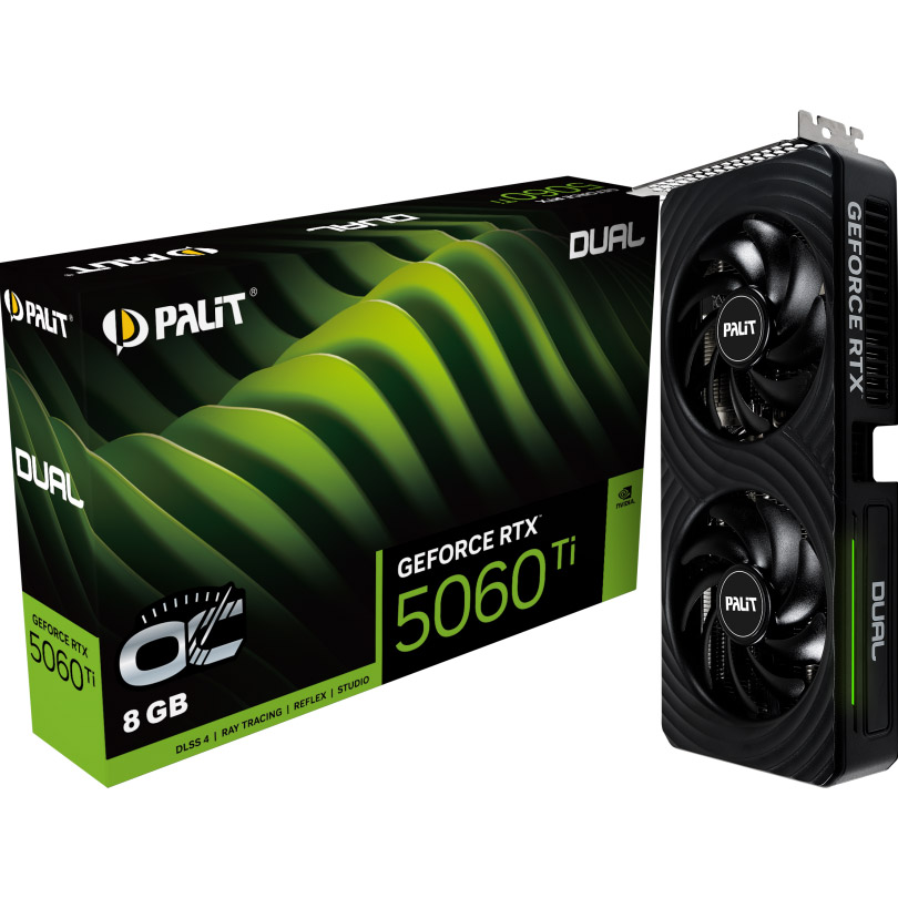 Відеокарта PALIT GeForce RTX 5060 Ti Dual OC 8GB (NE7506TT19P1-GB2062D)