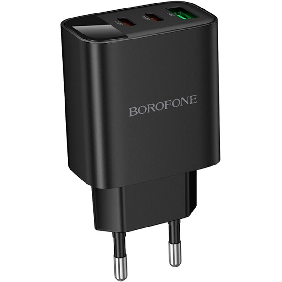 Зарядний пристрій BOROFONE BA98A Ilustre 1xUSB-A, 2xUSB-C, PD30W, QC3.0 Black