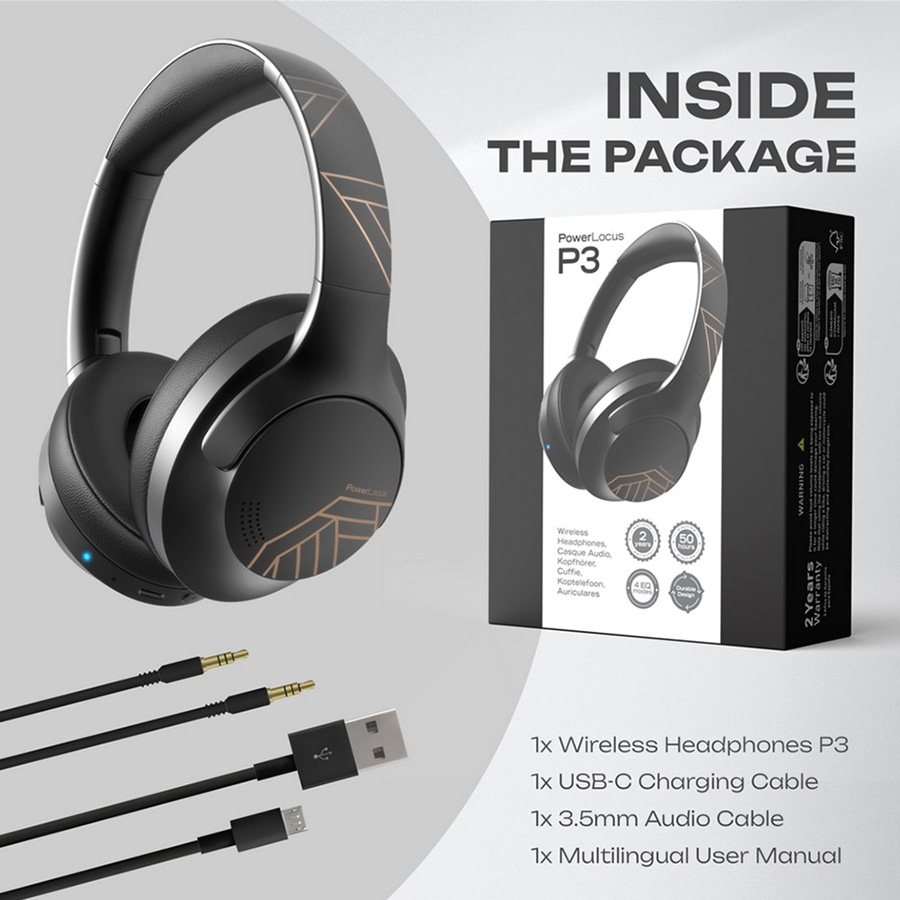 Навушники POWERLOCUS P3 Black/Gold