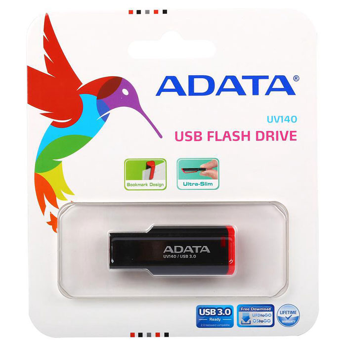 Флешка ADATA UV140 64GB USB3.2 Red (AUV140-64G-RKD)