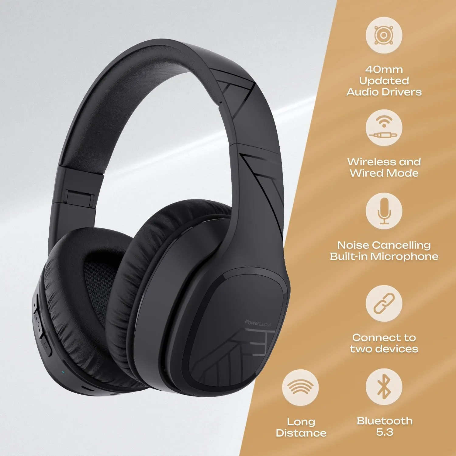 Наушники POWERLOCUS P7 Black
