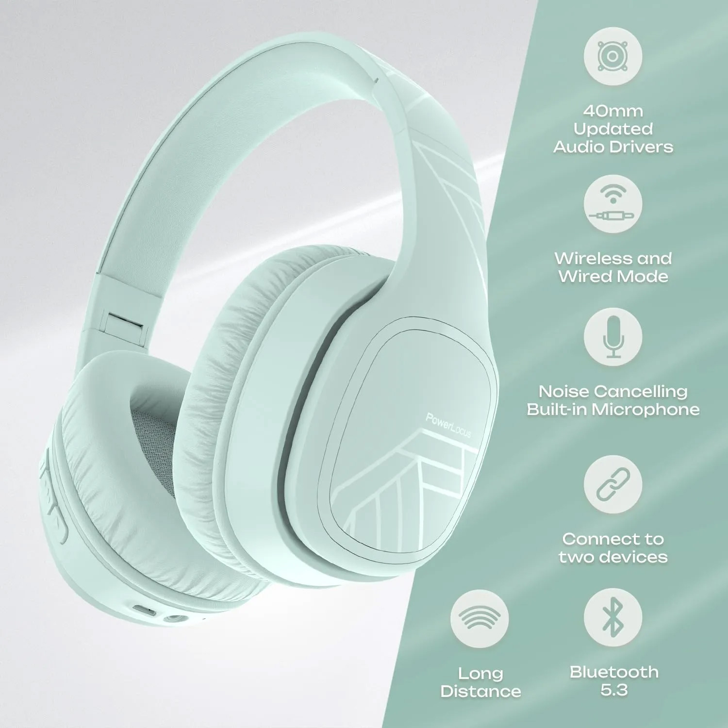 Наушники POWERLOCUS P7 Mint