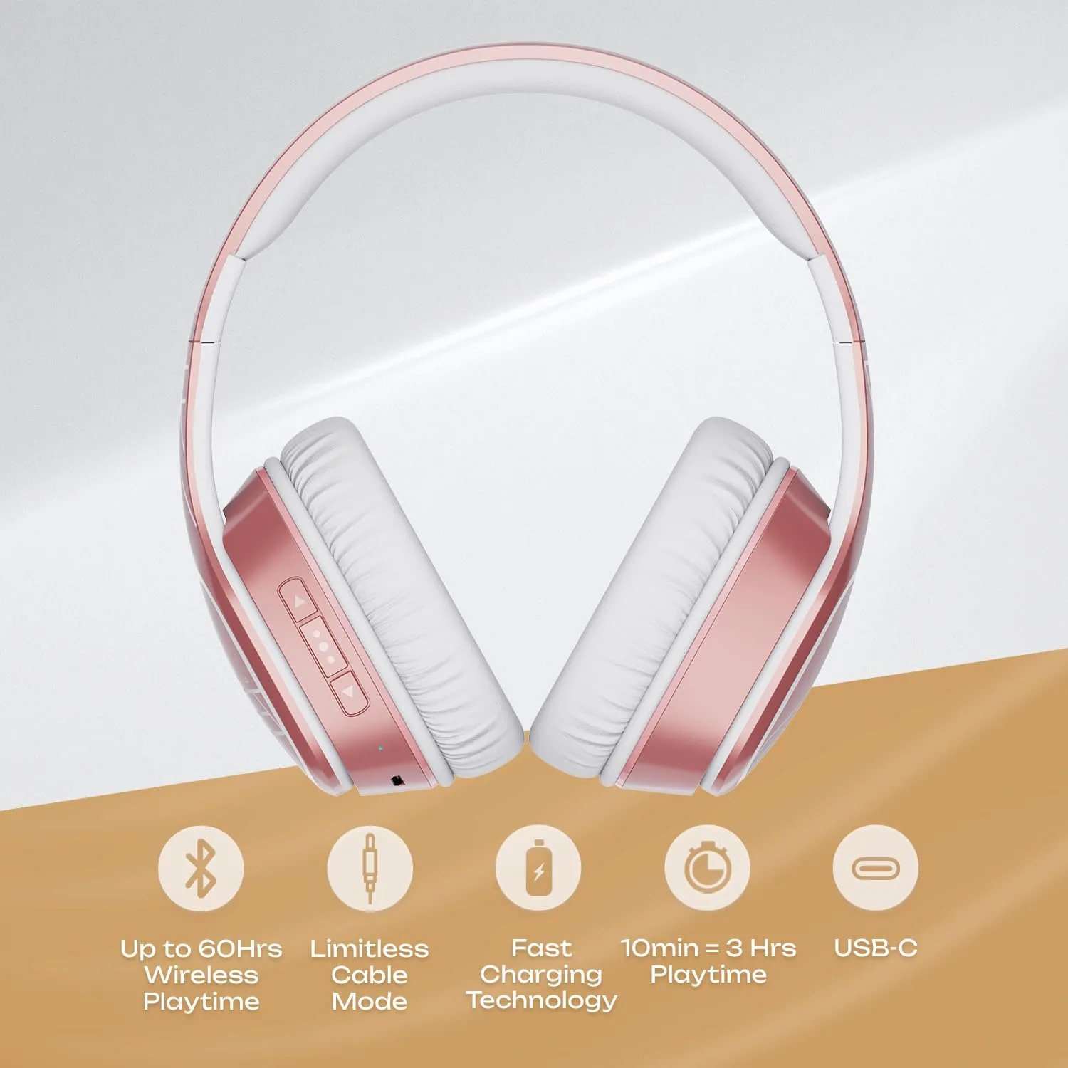 Навушники POWERLOCUS P7 Rose Gold