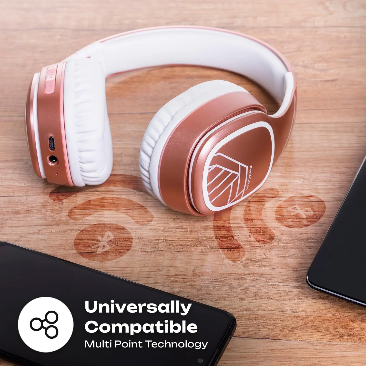 Навушники POWERLOCUS P7 Rose Gold