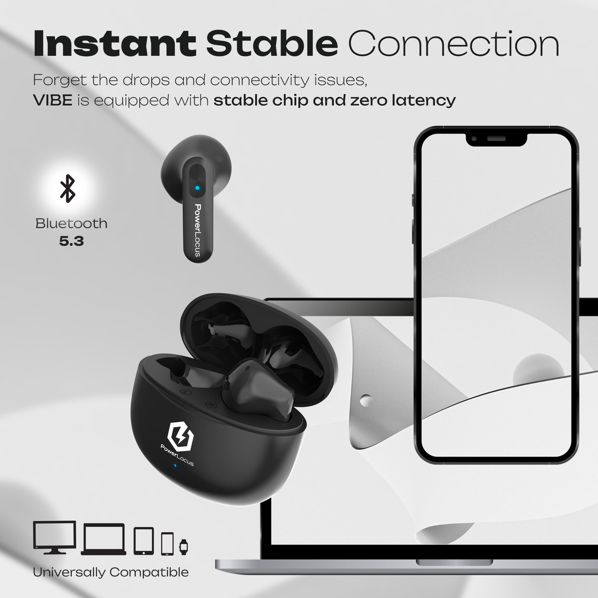 Наушники POWERLOCUS Vibe Black