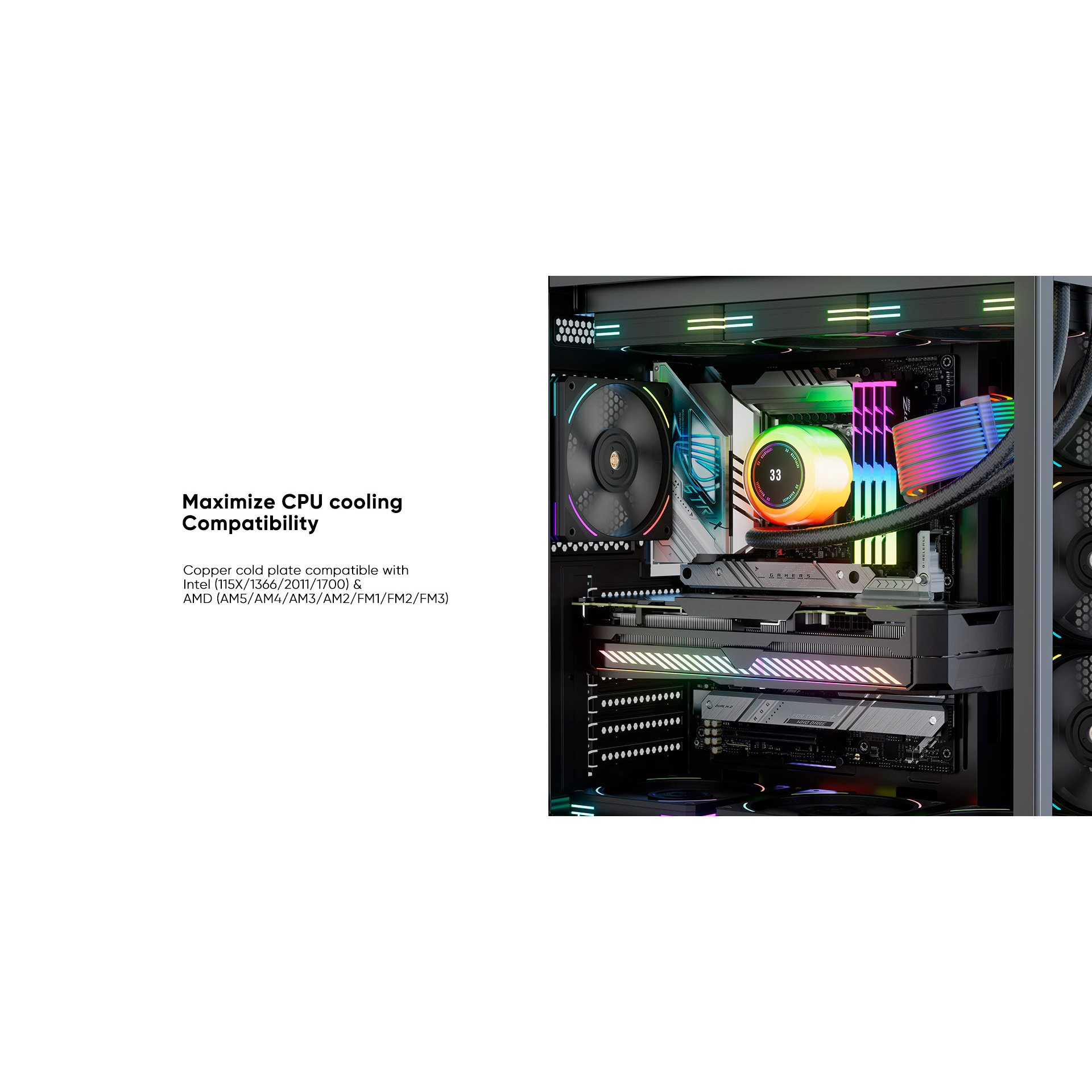 Система водяного охлаждения 1STPLAYER CC 360 Black