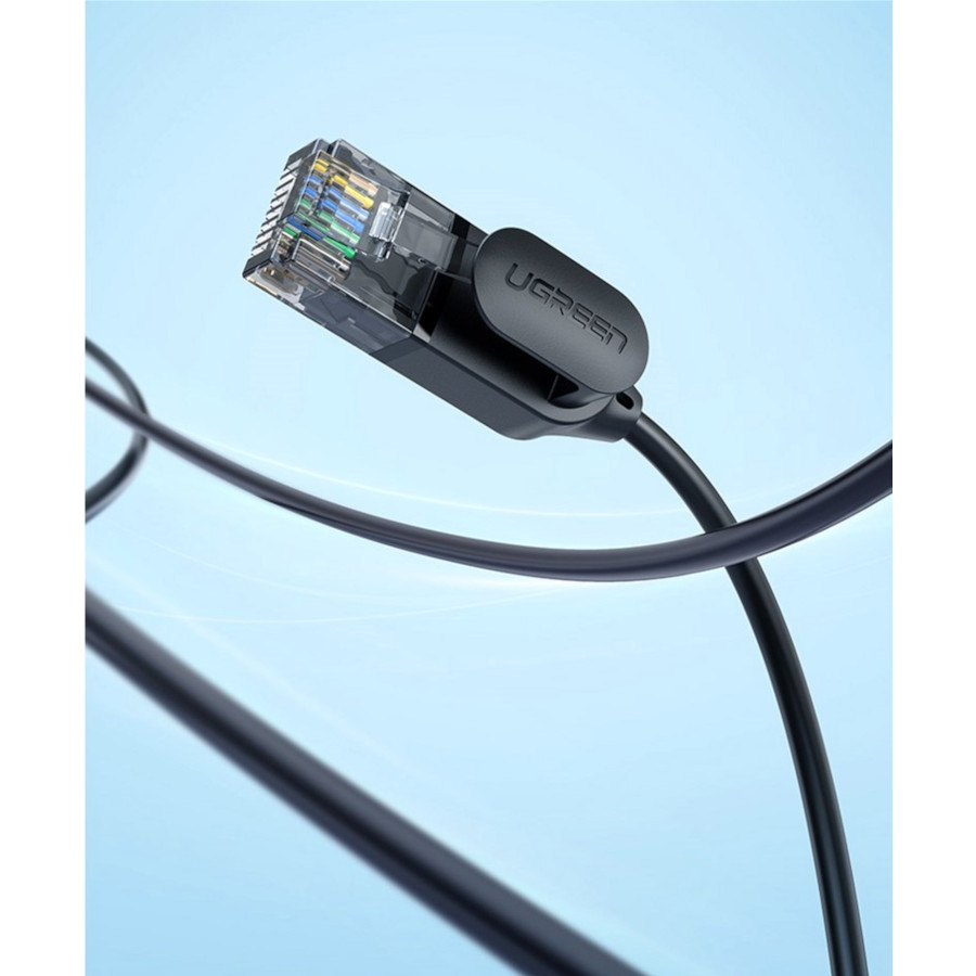Патч-корд UGREEN NW122 U/UTP Cat.6a CU 10м Black (70656)
