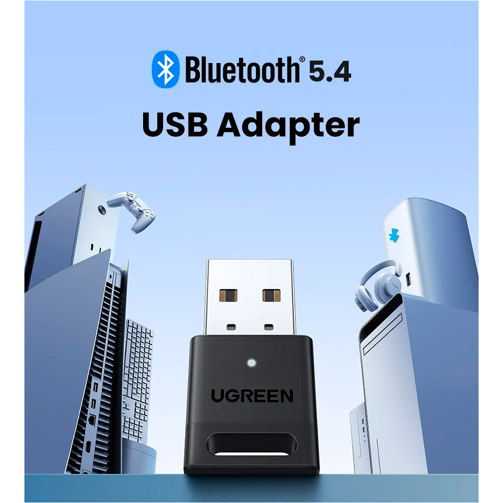 Bluetooth адаптер UGREEN CM748 Bluetooth 5.4 Adapter Black (45134)