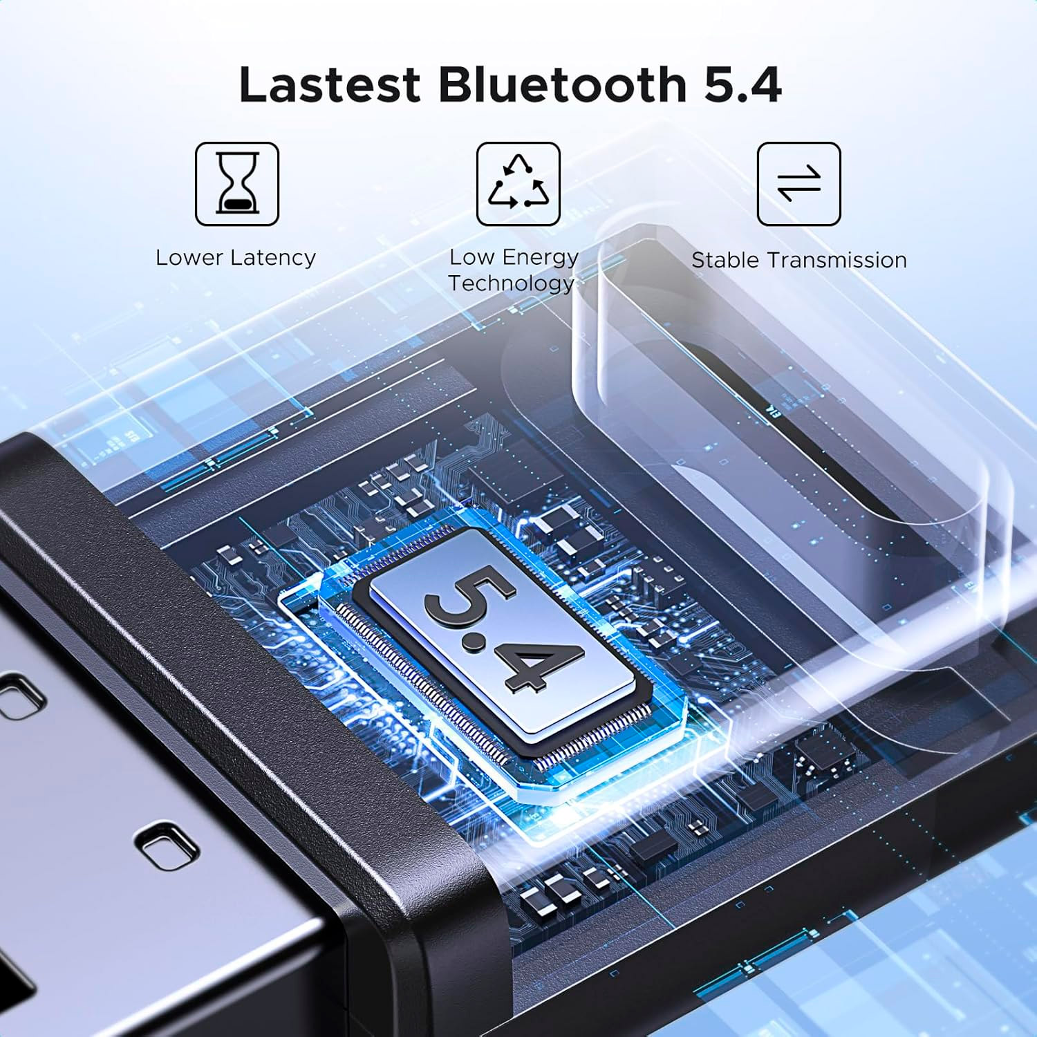 Bluetooth адаптер UGREEN CM748 Bluetooth 5.4 Adapter Black (45134)