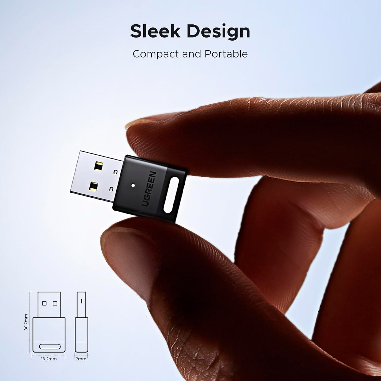 Bluetooth адаптер UGREEN CM748 Bluetooth 5.4 Adapter Black (45134)