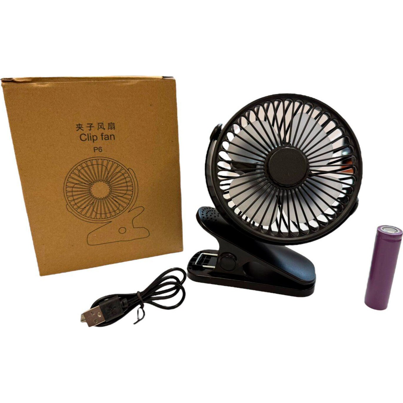 Настільний портативний вентилятор XOKO Clip Fan P6 Black