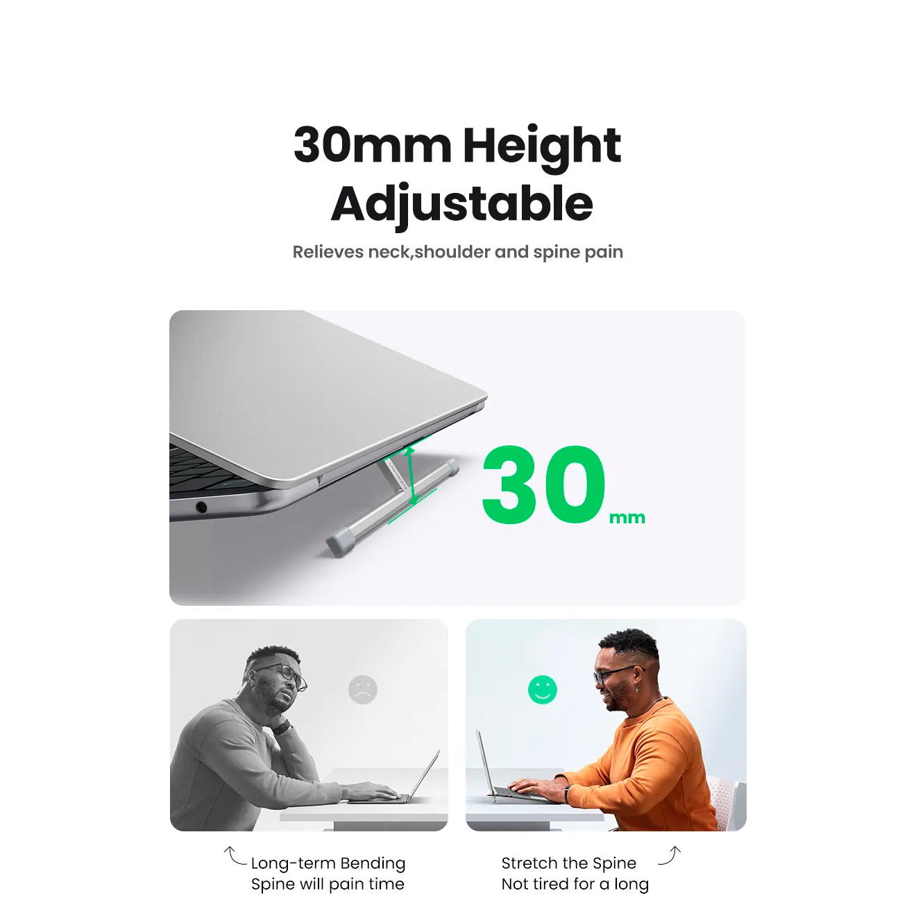 Підставка для ноутбука UGREEN LP846 Invisible Portable Desktop Laptop Stand 13-16" Silver (45415)