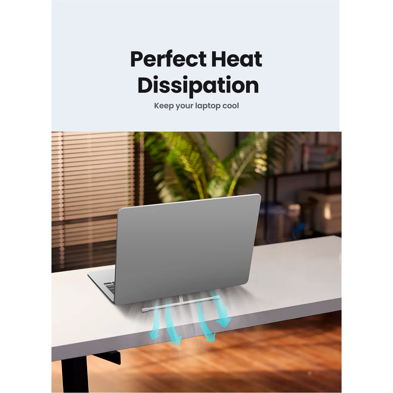 Підставка для ноутбука UGREEN LP846 Invisible Portable Desktop Laptop Stand 13-16" Silver (45415)