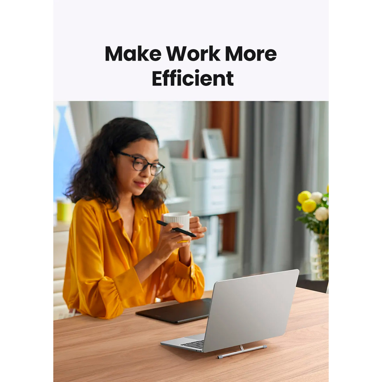 Підставка для ноутбука UGREEN LP846 Invisible Portable Desktop Laptop Stand 13-16" Silver (45415)