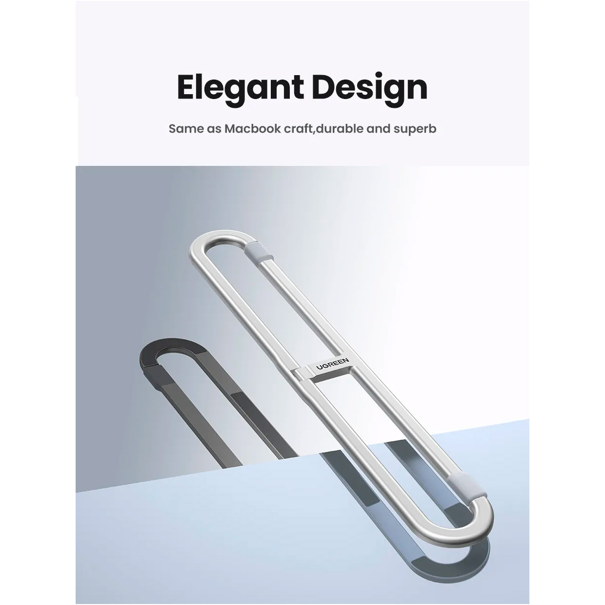 Підставка для ноутбука UGREEN LP846 Invisible Portable Desktop Laptop Stand 13-16" Silver (45415)
