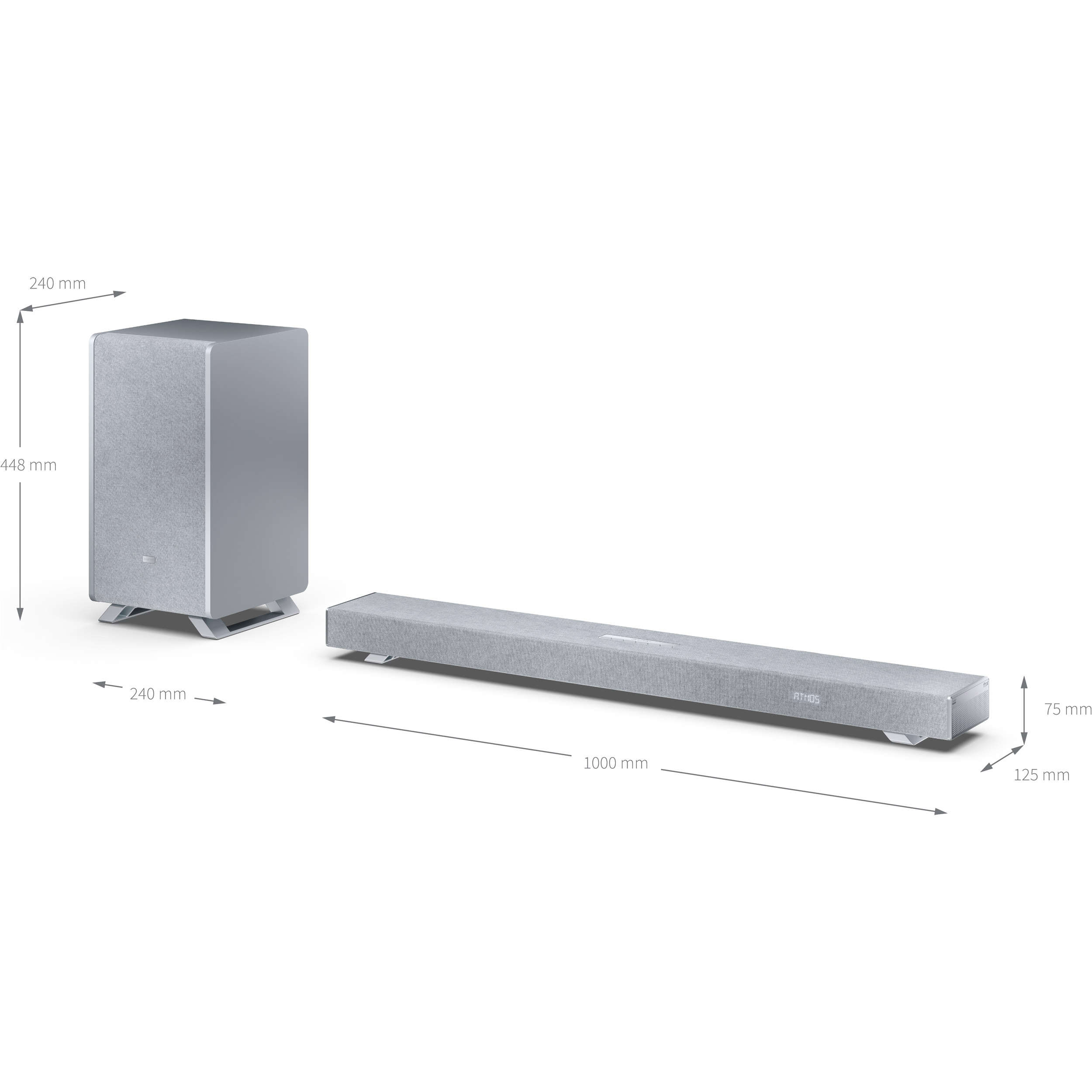 Саундбар с беспроводным сабвуфером SHARP HT-SBW53121 Satin Silver