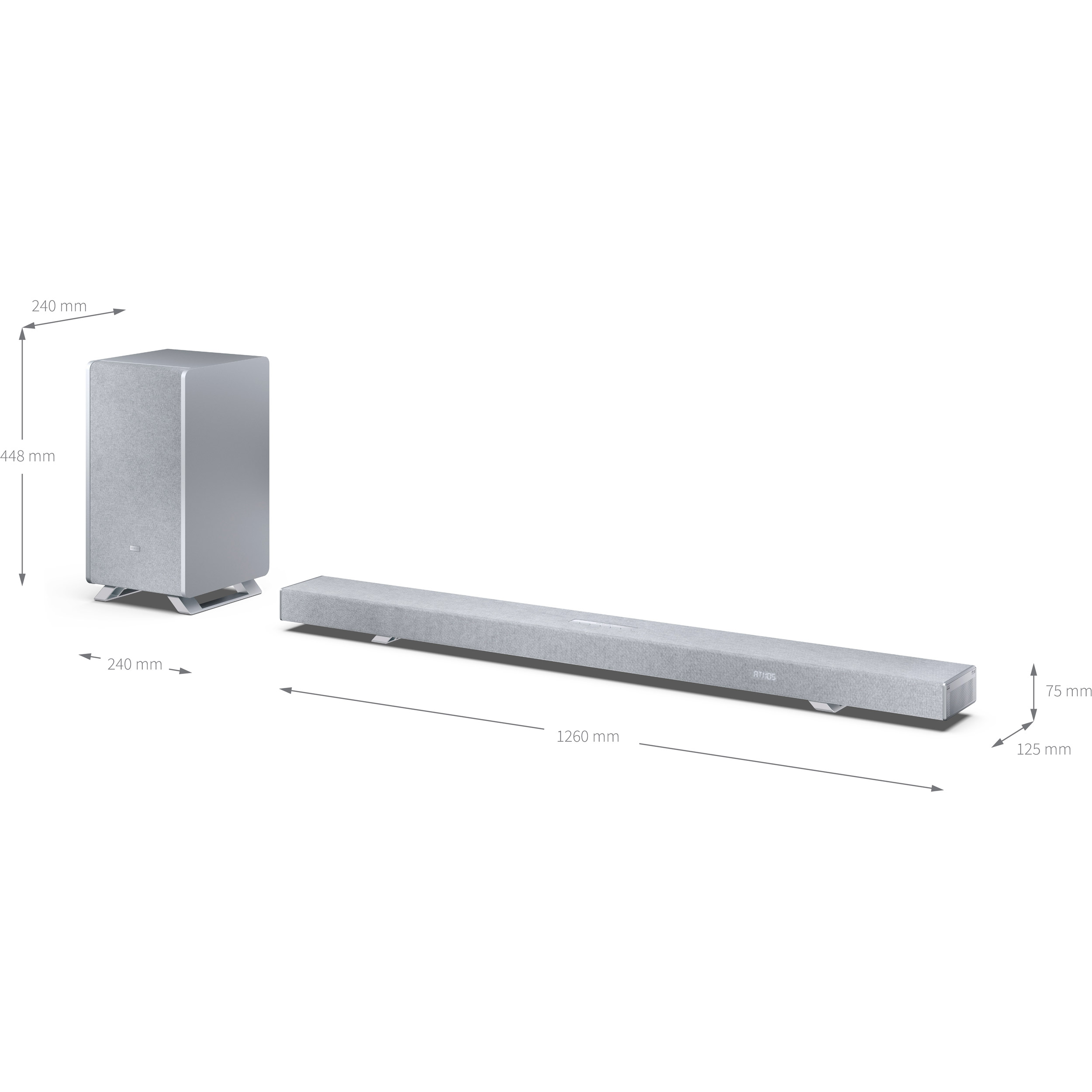 Саундбар с беспроводным сабвуфером SHARP HT-SBW55121 Satin Silver