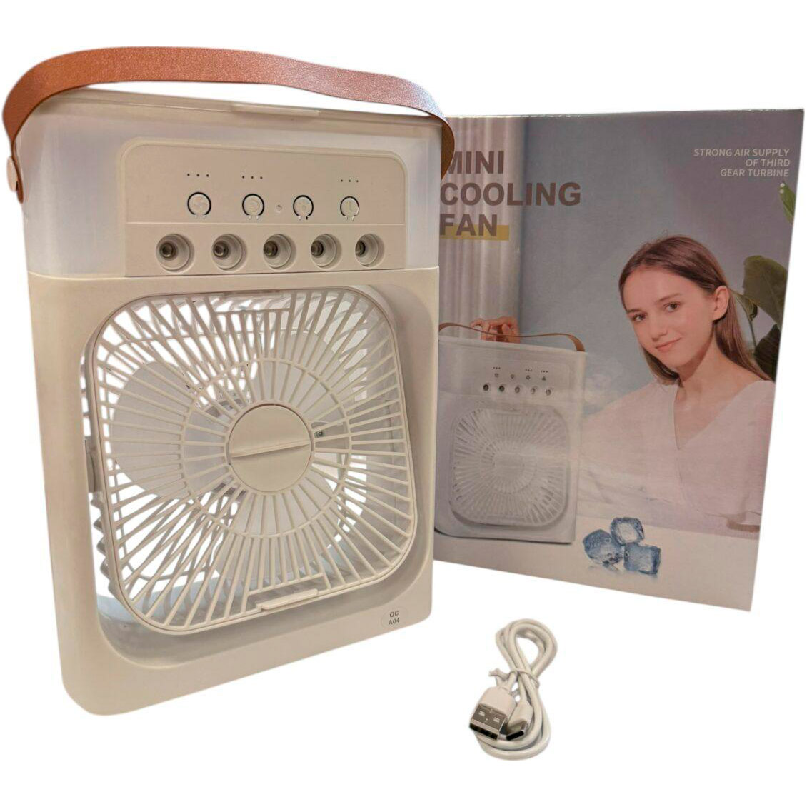 Настільний портативний вентилятор XOKO Mini Cooling Fan F1000 White