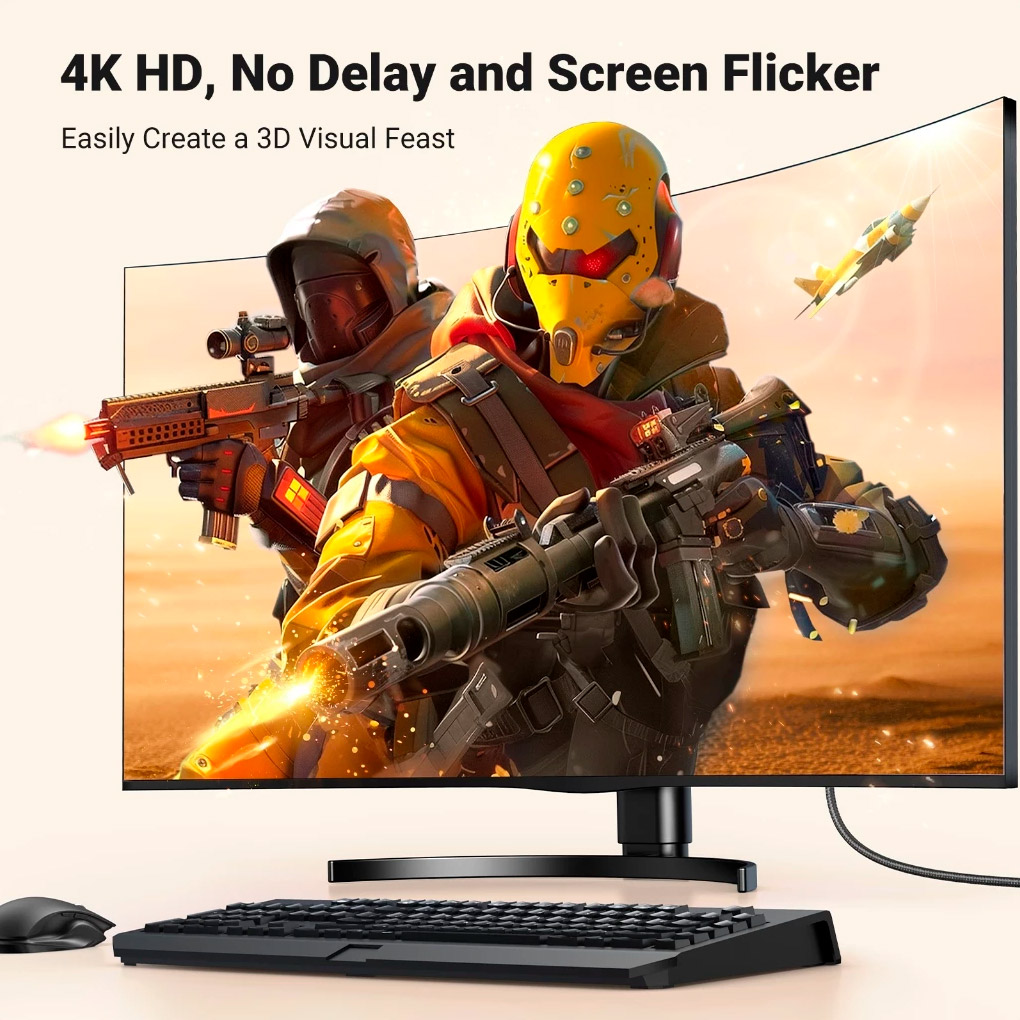Кабель UGREEN DP125 DisplayPort - HDMI 2м 4K Black (35842)