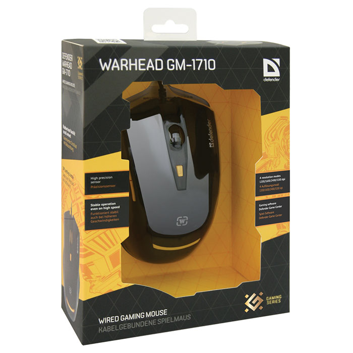 Мышь игровая DEFENDER Warhead GM-1710 (52710)