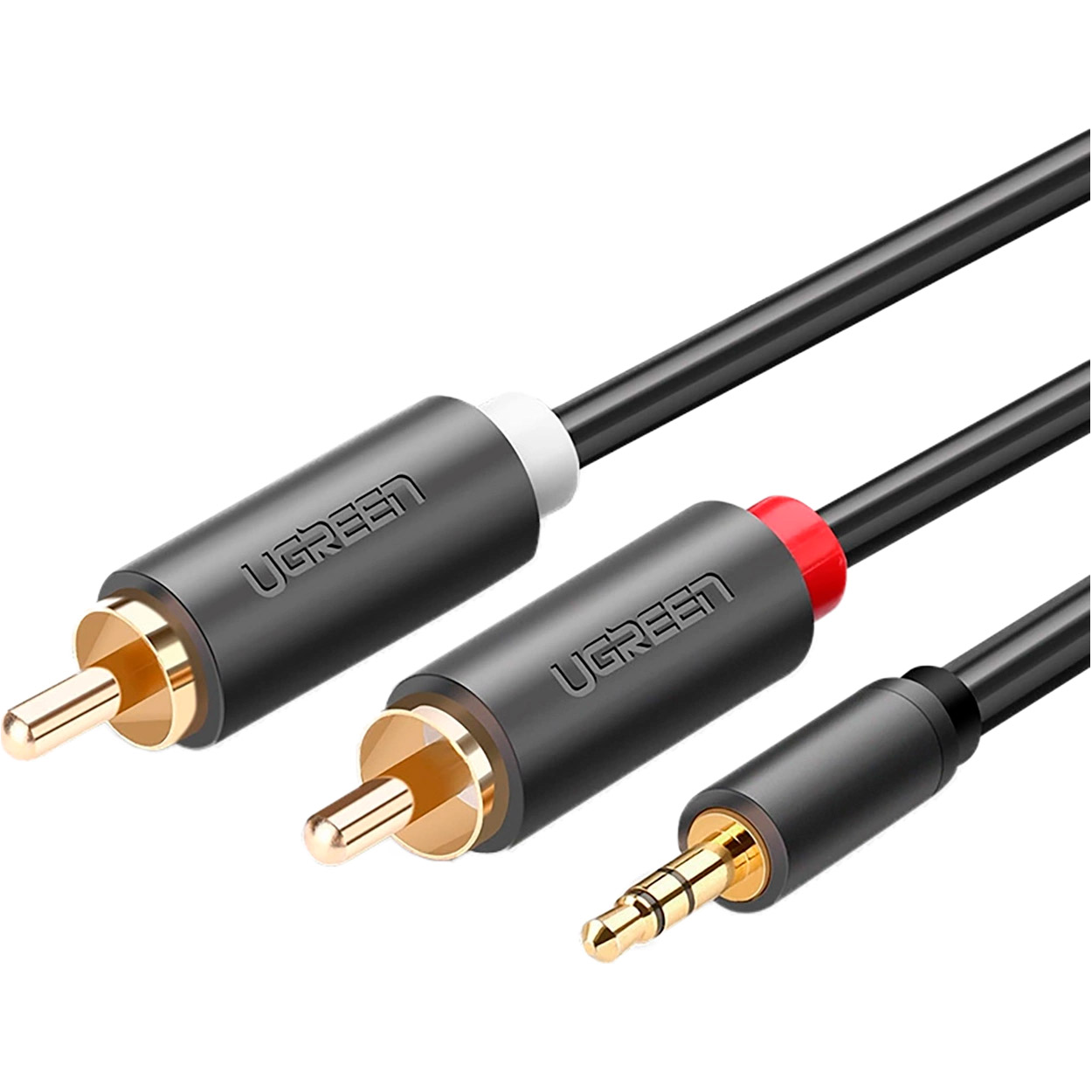 Кабель UGREEN AV102 mini-jack 3.5 mm (M) - 2RCA (M) 2м Gray (10510)