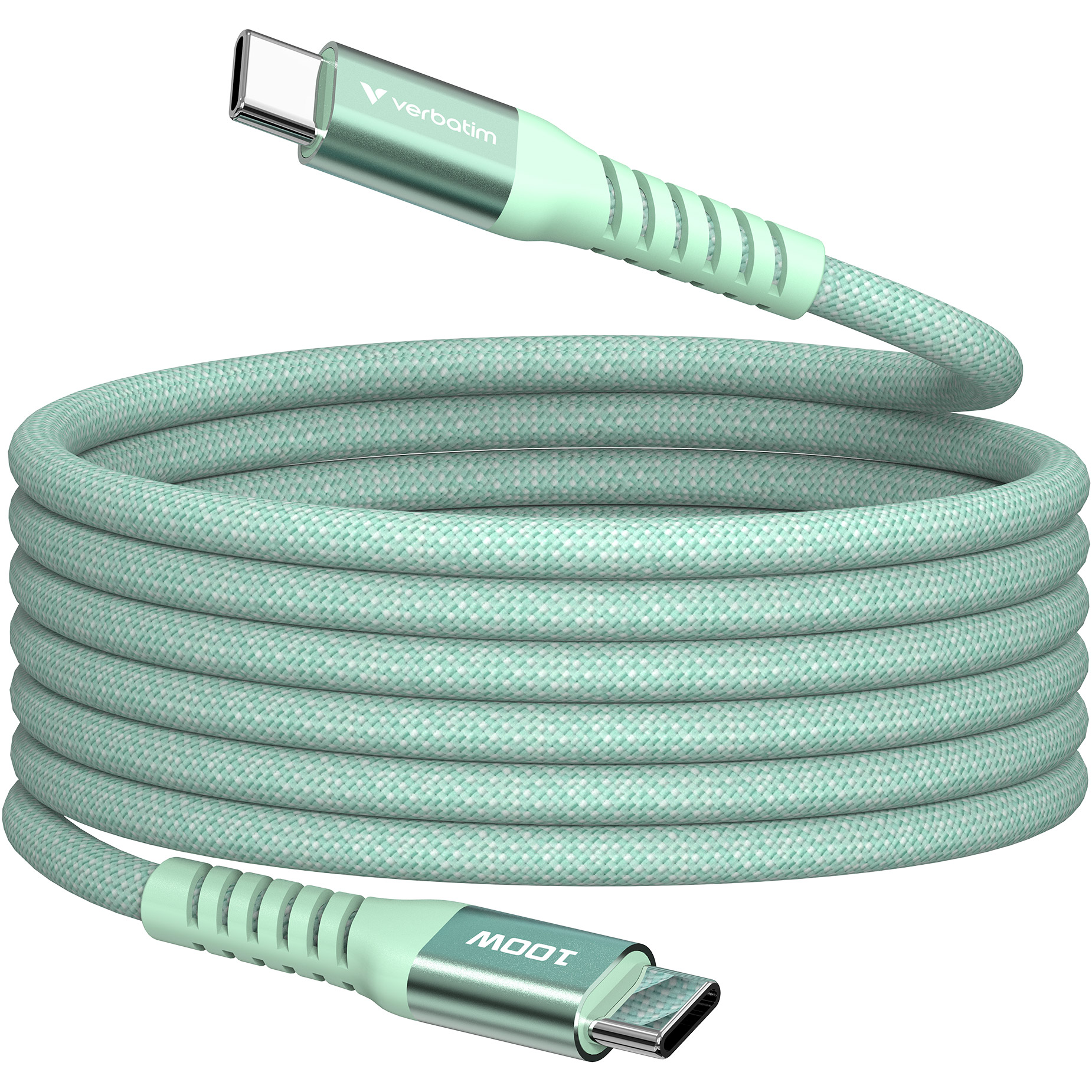 Кабель VERBATIM Sync & Charge Magnetic Cable Type-C to Type-C 100W 1.2м Green (31855)