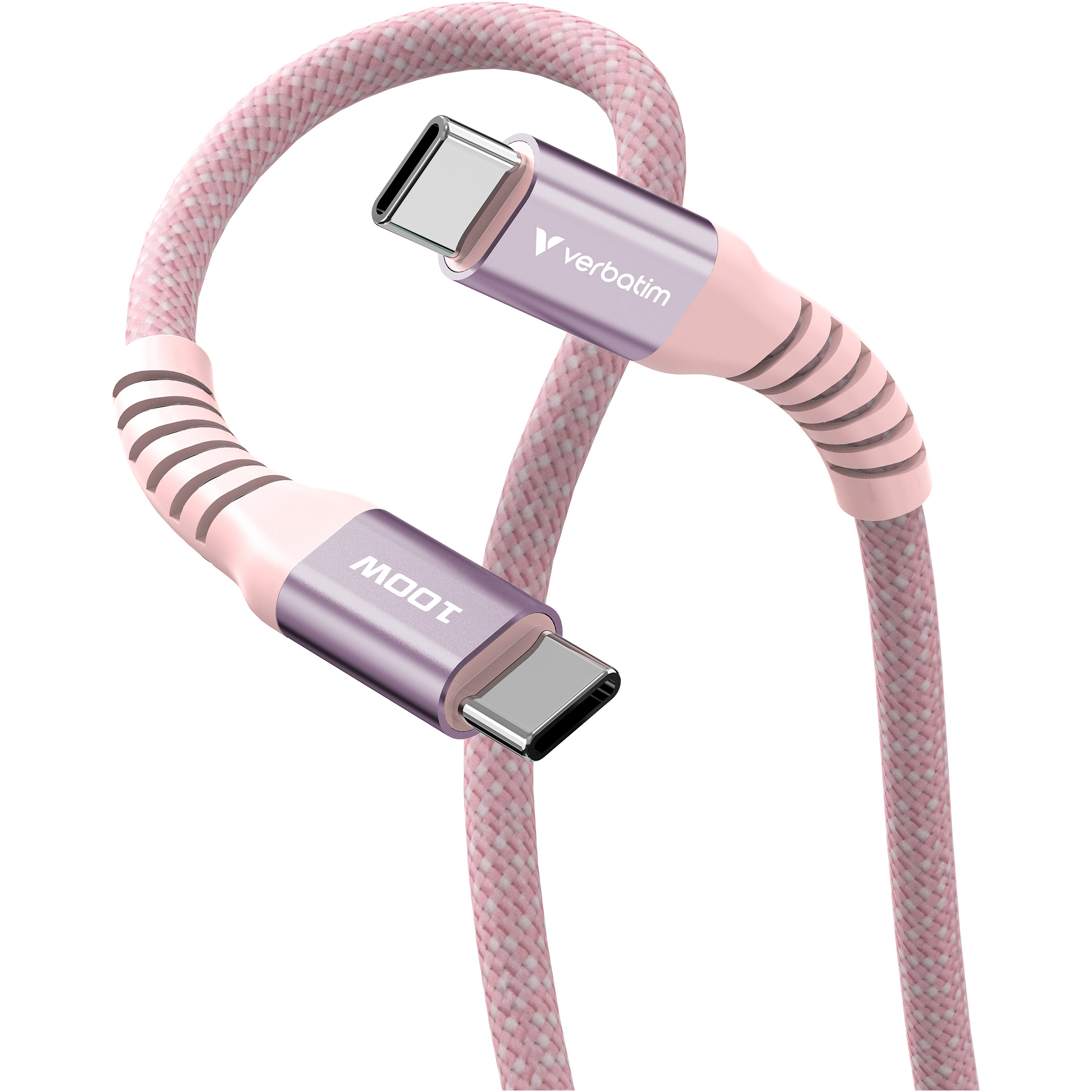 Кабель VERBATIM Sync & Charge Magnetic Cable Type-C to Type-C 100W 1.2м Pink (31857)