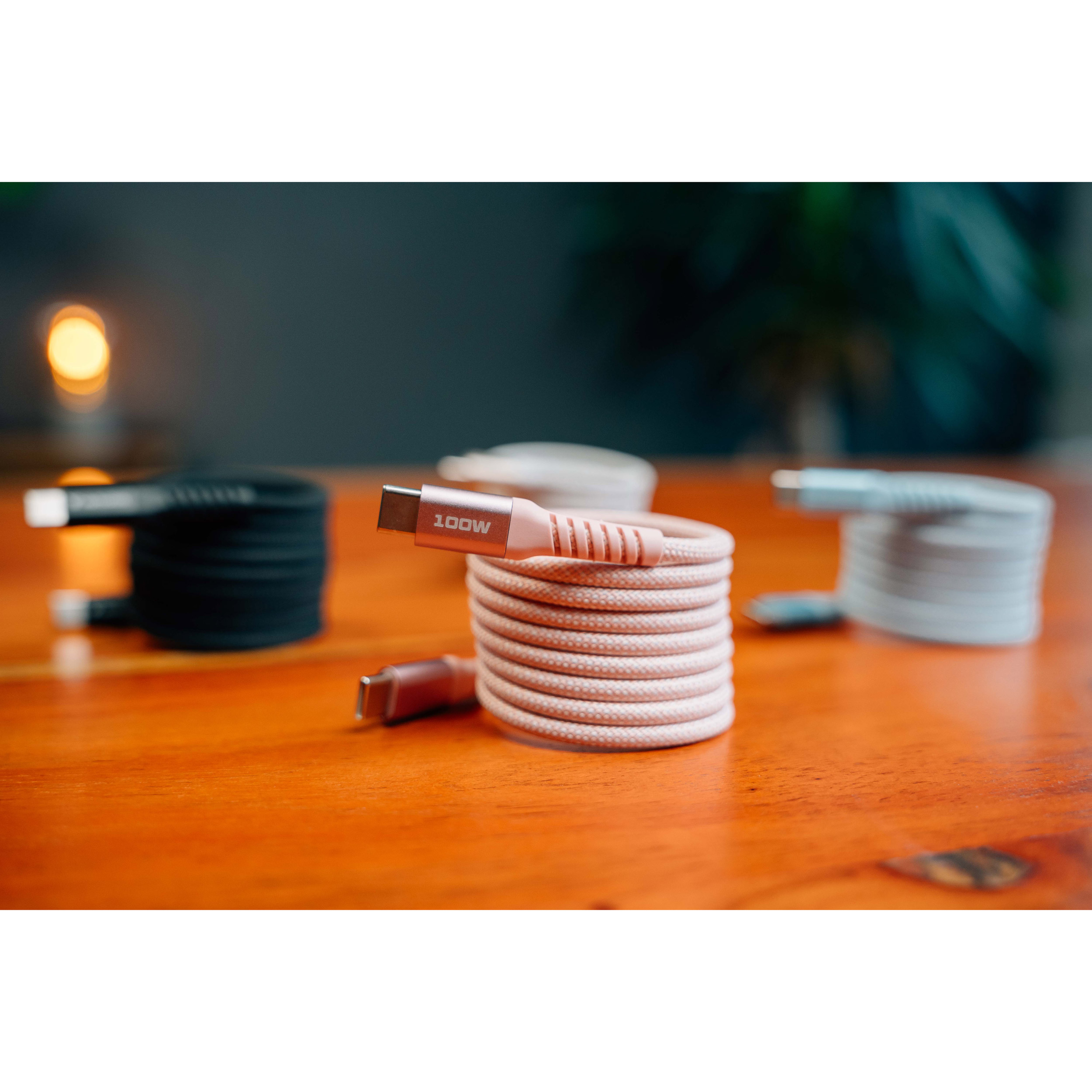 Кабель VERBATIM Sync & Charge Magnetic Cable Type-C to Type-C 100W 1.2м Pink (31857)