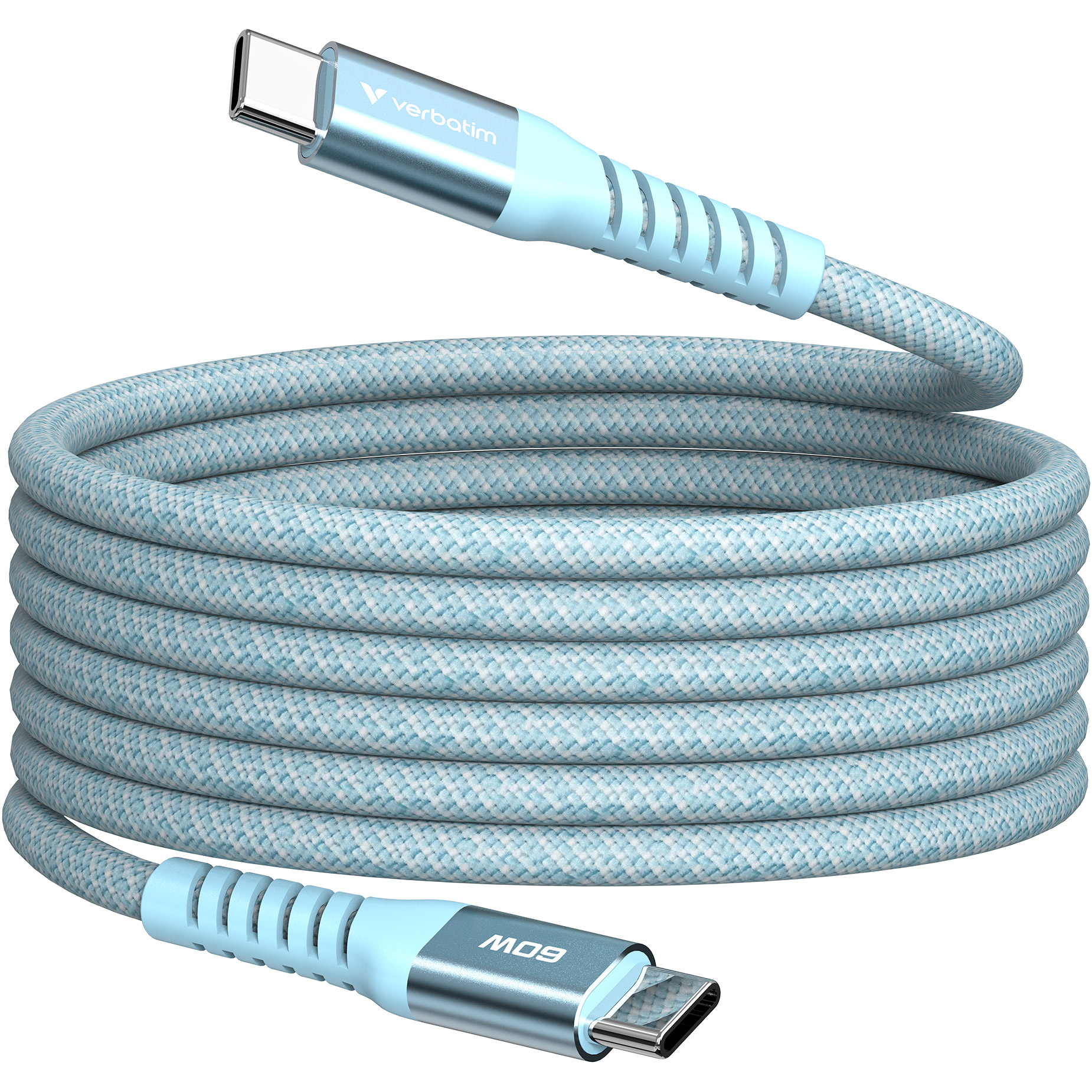Кабель VERBATIM Sync & Charge Magnetic Cable Type-C to Type-C 60W 1.2м Blue (31852)