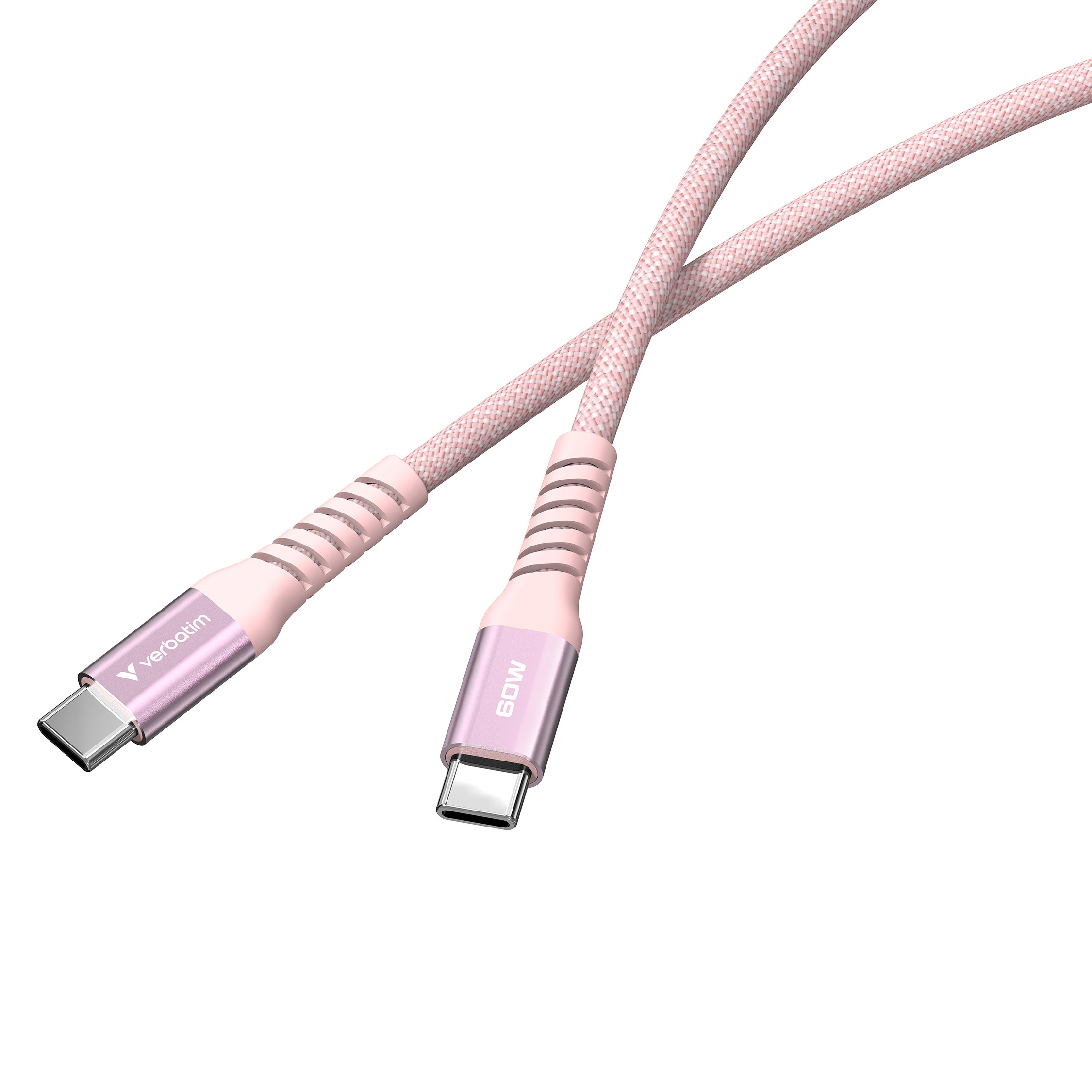 Кабель VERBATIM Sync & Charge Magnetic Cable Type-C to Type-C 60W 1.2м Pink (31853)