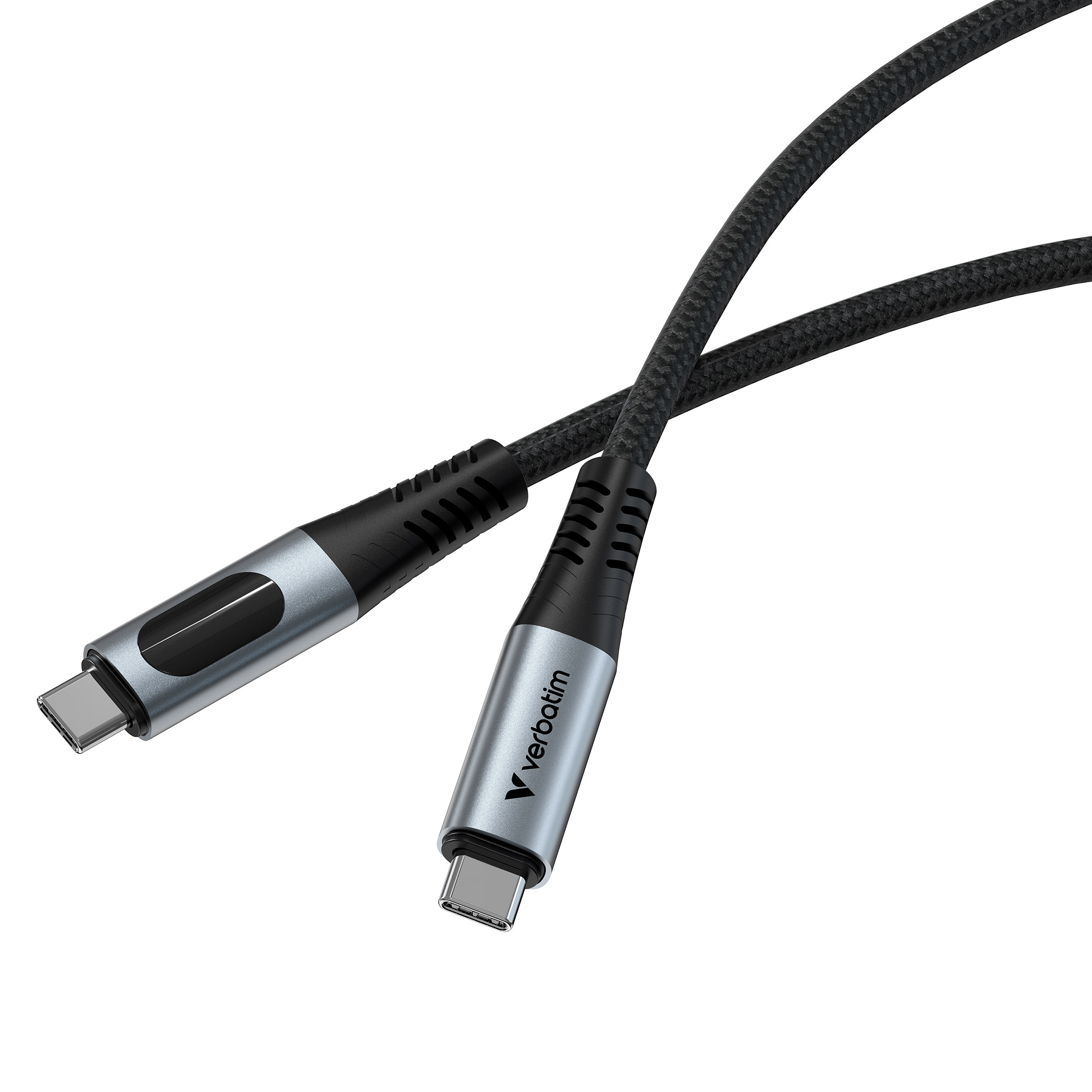 Кабель VERBATIM Sync & Charge Power Display Cable Type-C to Type-C PD 100W 1.2м Black (31848)