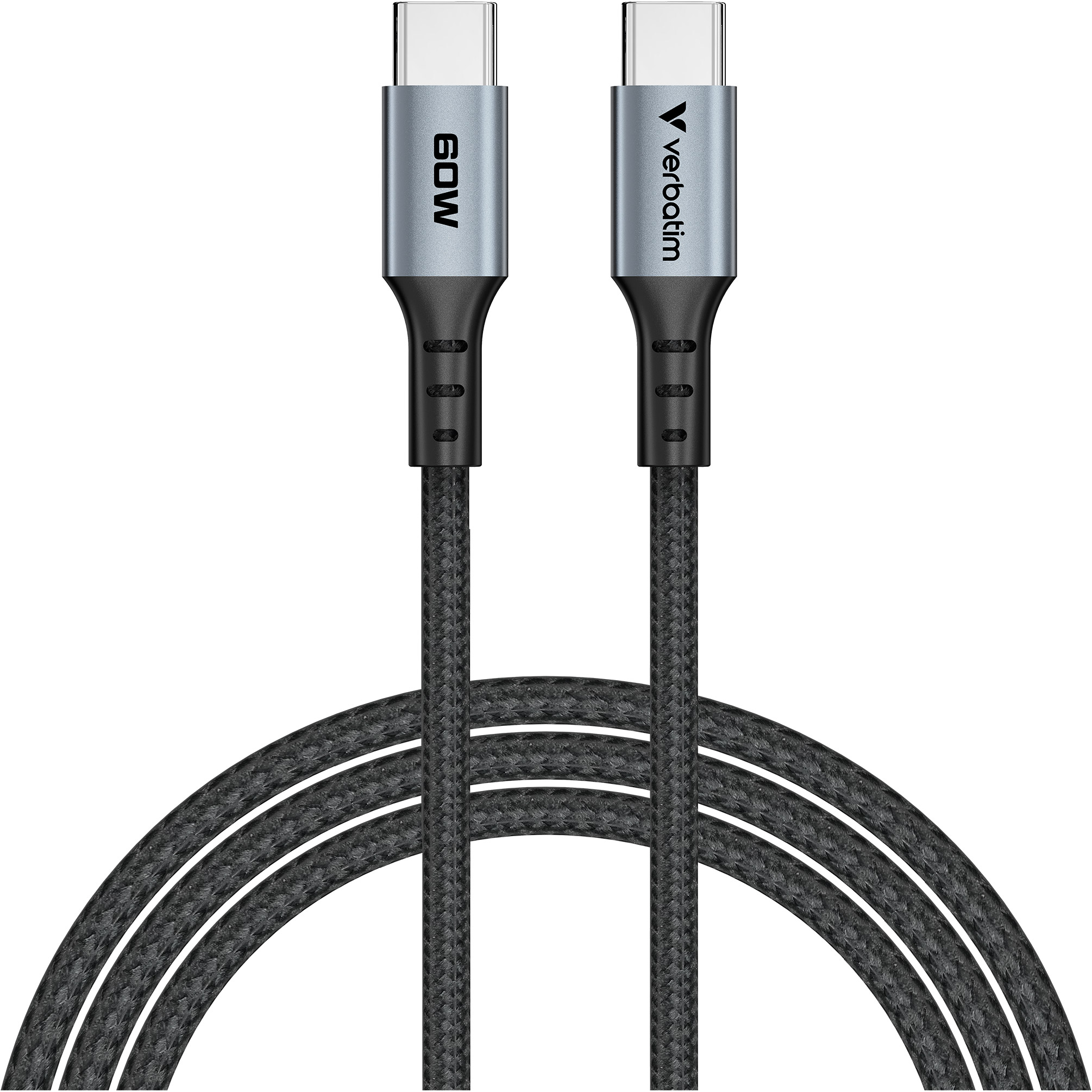 Кабель VERBATIM Sync & Charge Type-C to Type-C 60W 1.2м Black (31845)