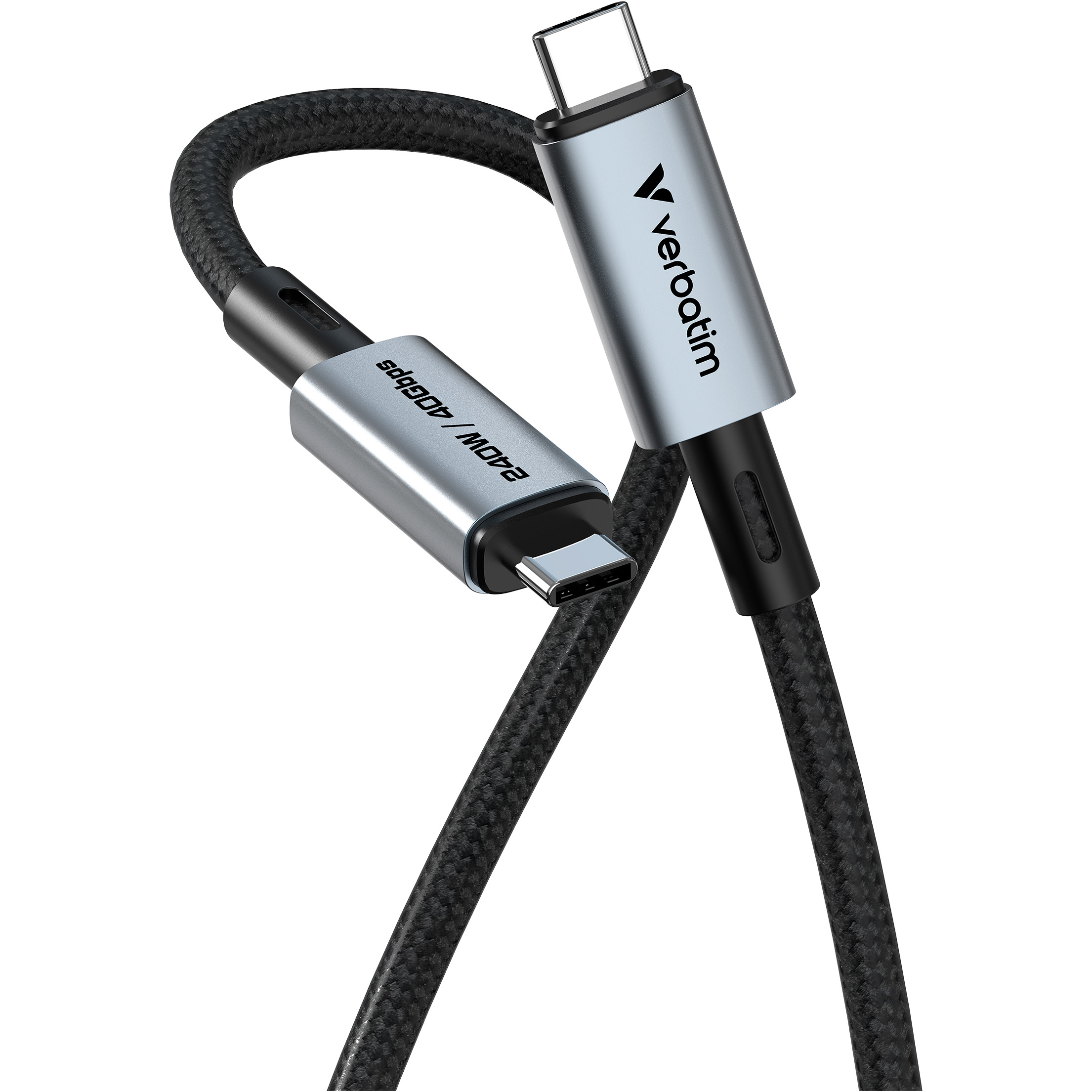 Кабель VERBATIM USB4.0 Sync & Charge Type-C to Type-C PD 240W 1.2м Black (31847)
