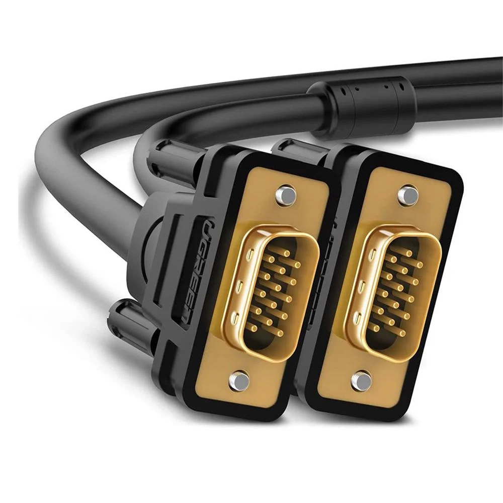 Кабель UGREEN VG101 1080P Male to Male Cable VGA 3м Black (11631)