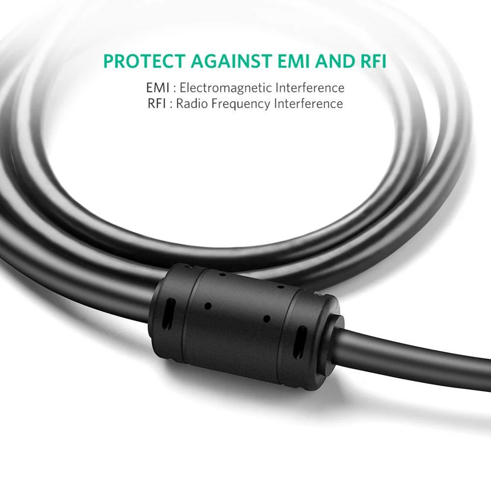 Кабель UGREEN VG101 1080P Male to Male Cable VGA 3м Black (11631)