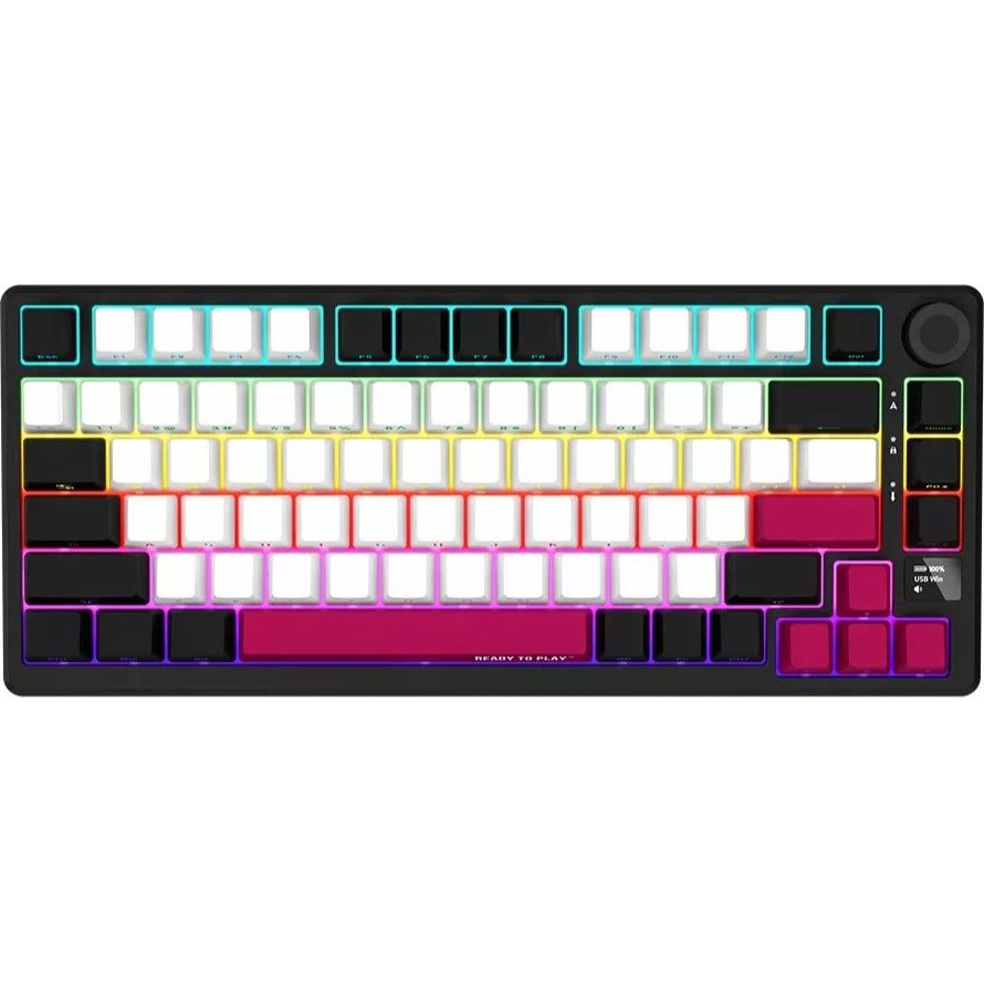 Клавиатура беспроводная LORGAR KBP7075W Black/Red (LRG-KBP7075W-BK-US)