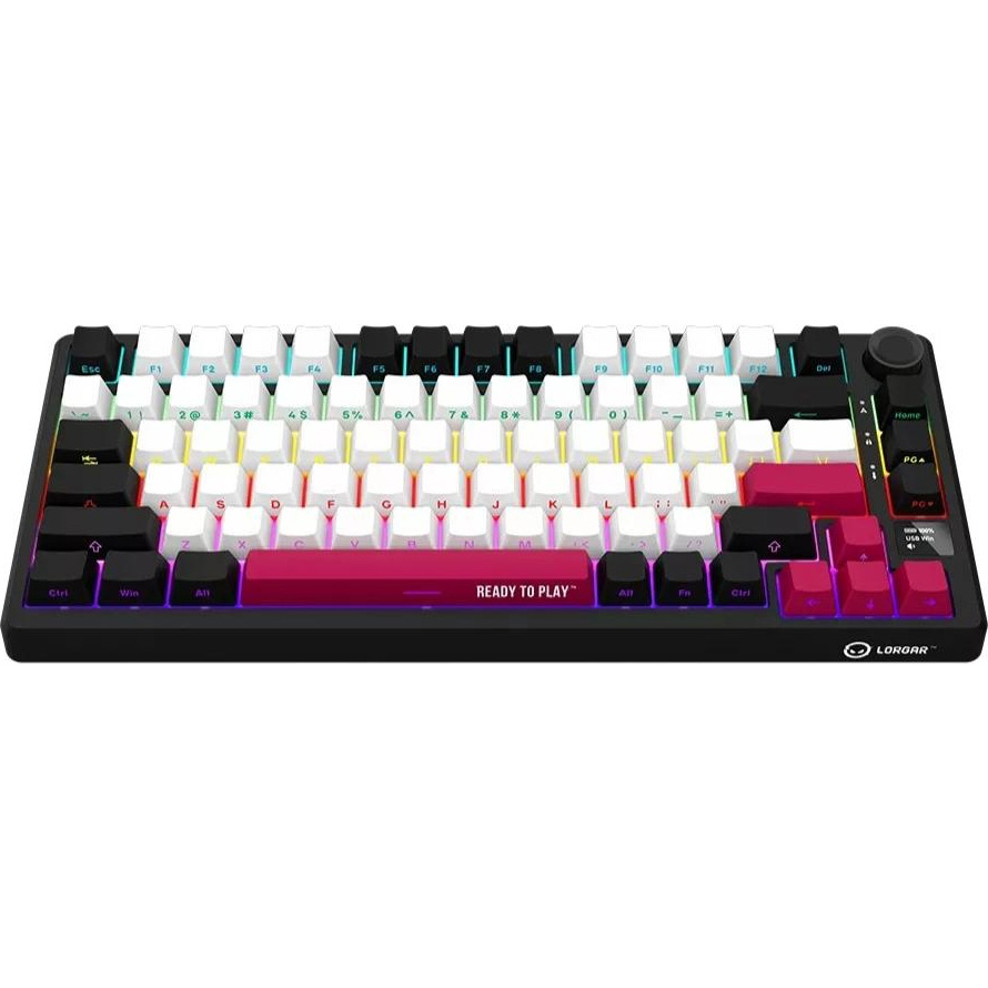 Клавиатура беспроводная LORGAR KBP7075W Black/Red (LRG-KBP7075W-BK-US)