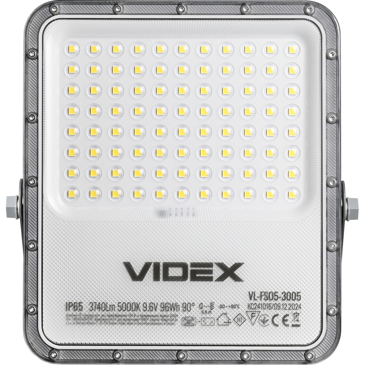 Прожектор LED на солнечной батарее VIDEX VL-FSO5-3005 5000K